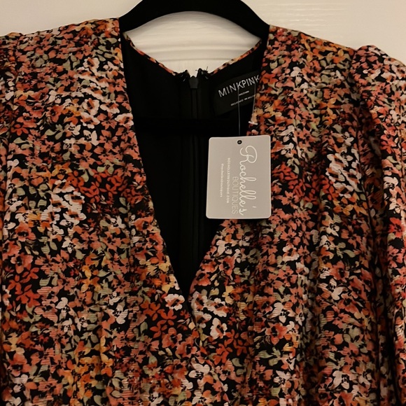 NWT Minkpink Gabae Wrap Mini Dress- Medium - Picture 2 of 4